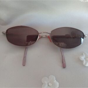 EUC MARCOLIN Rose Ovals/Yellow Gems Silver Sunglasses MA7266 Col 456 54/17/140mm